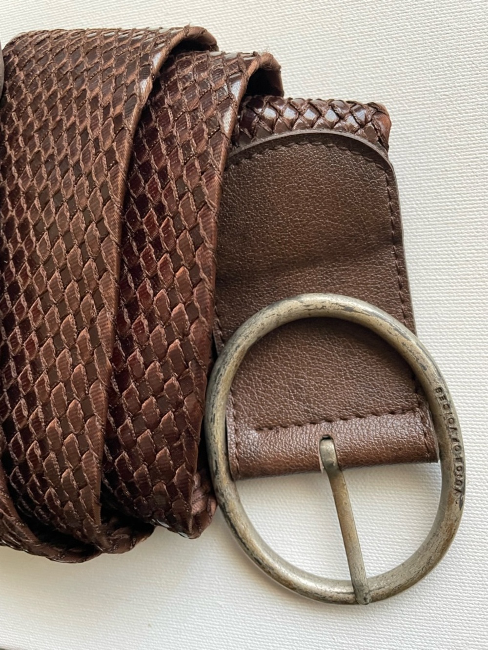 Brown braided belt - Picture 4 of 15
